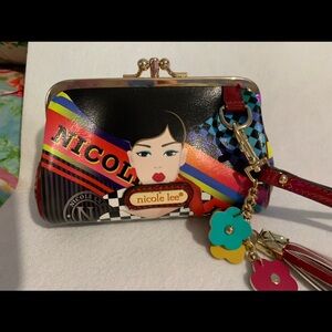 Nicole Lee Multicolor Graphic Wristlet